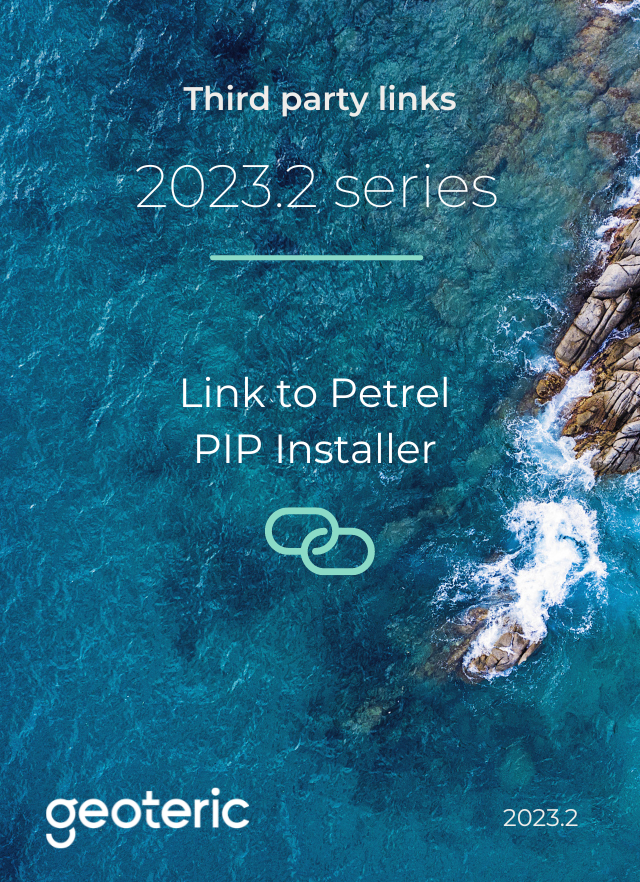 2023.2 Link to Petrel PIP Installer