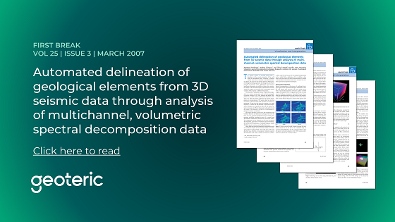 First Break VOL 30 ISSUE 5 May 2012 Automated delineation of geological elements from 3D seismic data through analysis of multichannel, volumetric spectral decomposition data