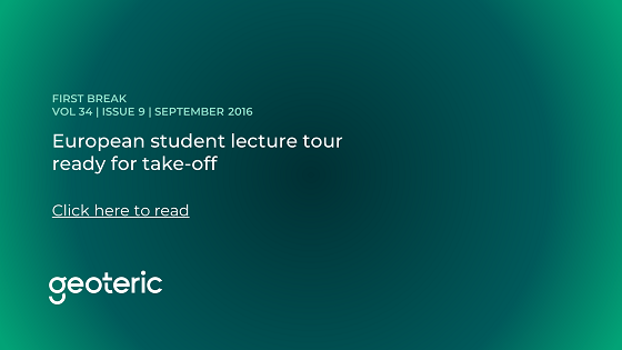 First Break VOL 34 ISSUE 9 September 2016 European student lecture tour ready for take off